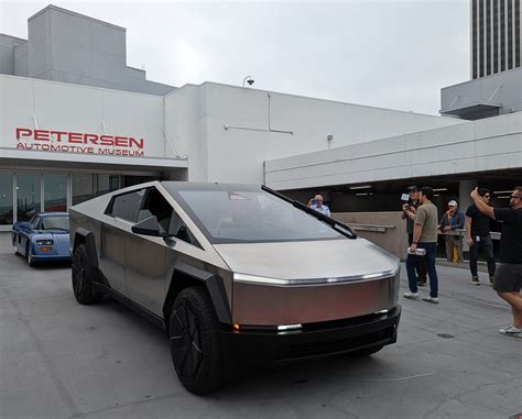 Tesla Cybertruck looks production ready in Petersen Museum visit