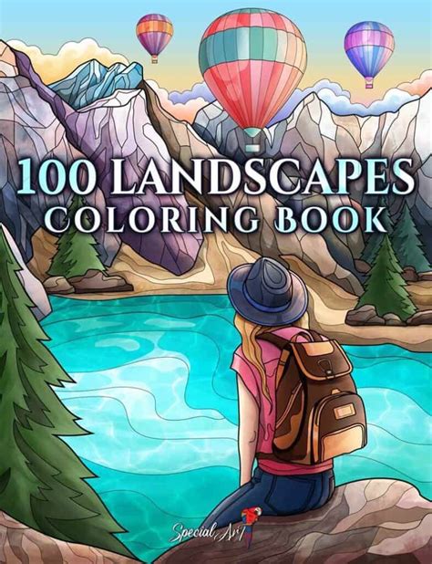 100 Landscapes Coloring Book - Special Art Books