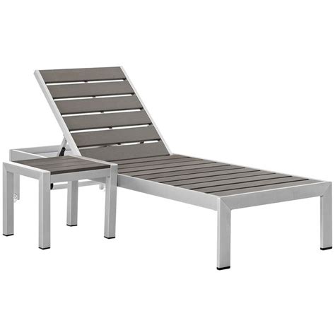 Modway Furniture Modern Shore 2 Piece Outdoor Patio Aluminum Set - EEI ...