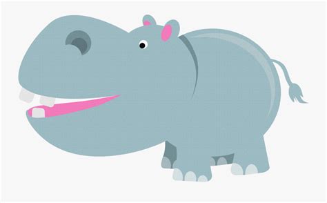 Hippopotamus Clipart Purple Hippo - Hippo Cartoon , Free Transparent ...