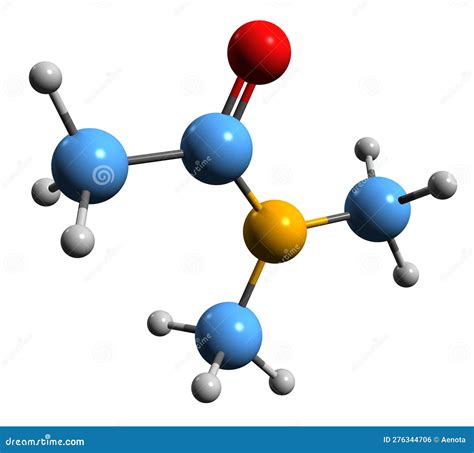 Dimethylacetamide DMAc Chemical Solvent Molecule. Skeletal Formula. Vector Illustration ...