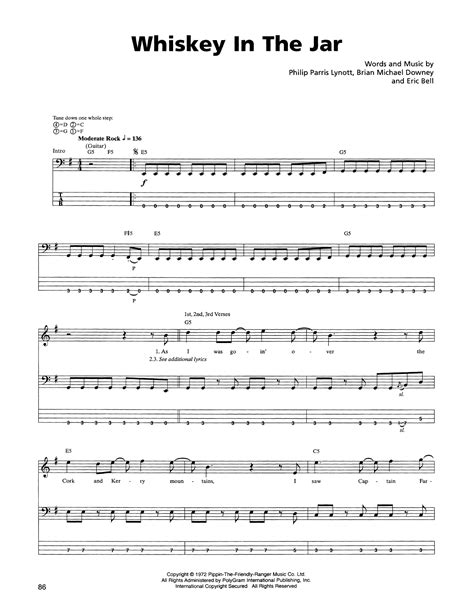 Whiskey In The Jar by Metallica - Bass Tab - Guitar Instructor