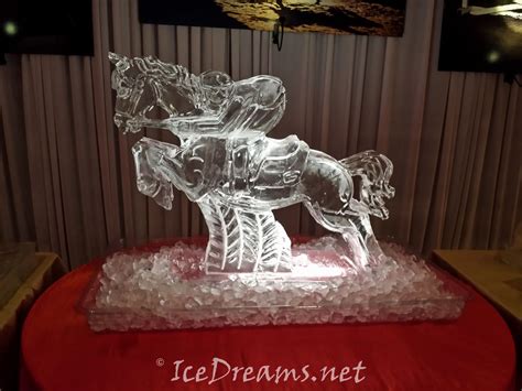 jumping horse ice sculpture - Ice Dreams