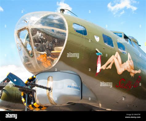 Nose of the famous airworthy Boeing B-17 Flying Fortress "Sally B ...