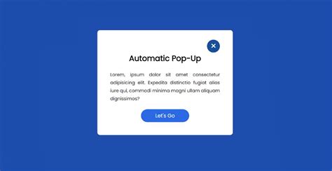 How to Create Automatic Popup Window using HTML & CSS