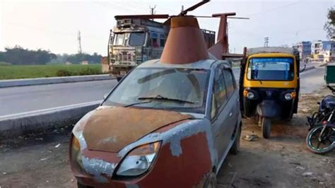 This Tata Nano, modified as helicopter, is ₹2-lakh ride on rent for weddings | HT Auto