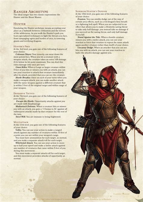 DnD 5e Homebrew — Consensus Ranger by zipperondisney Dungeons And Dragons Classes, Dungeons And ...