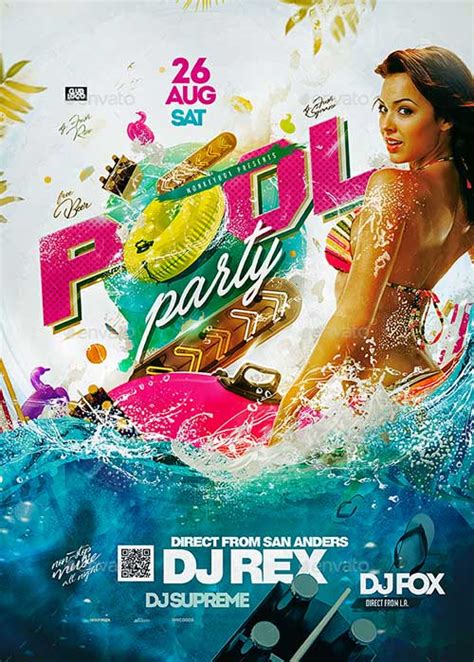 Download the Summer Pool Party Flyer Template - FFFLYER