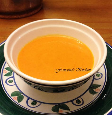 Carrot soup with orange - Francoise's Kitchen