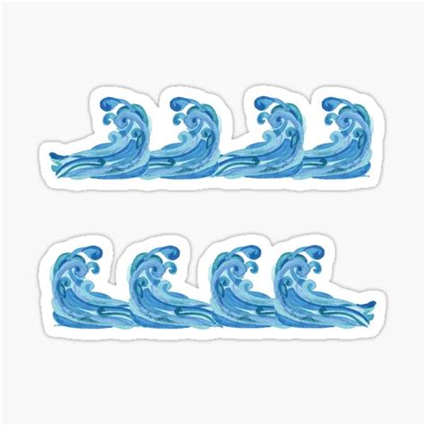 "Wave Sticker Pack" Sticker by gigicb | Redbubble