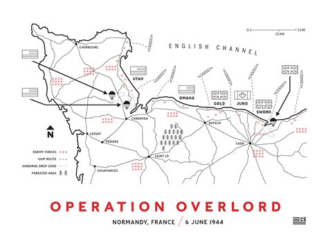 Operation Overlord Map | CIVVIESUPPLY | USA-Made | Veteran-Owned