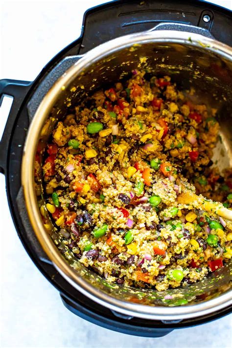 Instant Pot Black Bean Quinoa Salad - Eating Instantly