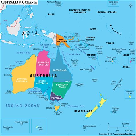 What countries comprise Oceania? Is Oceania a continent?