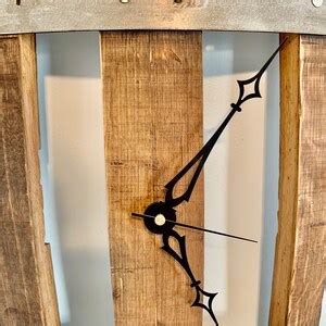 Wine Barrel Wall Clock 20 Wall Clock Made From Refurnished Wine Barrel. Dark Brown. - Etsy