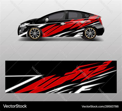 Sport car racing wrap design design template Vector Image