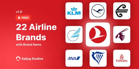 22 Airline Brands with Brand Items v1.0 | Figma Community