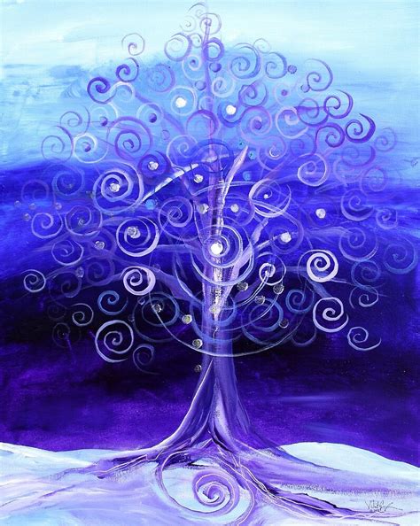 "WINTER TREE, Abstract Tree Art, COLD, Beautiful Blues, Violets, NICE!! Must see!!" by 17easels ...