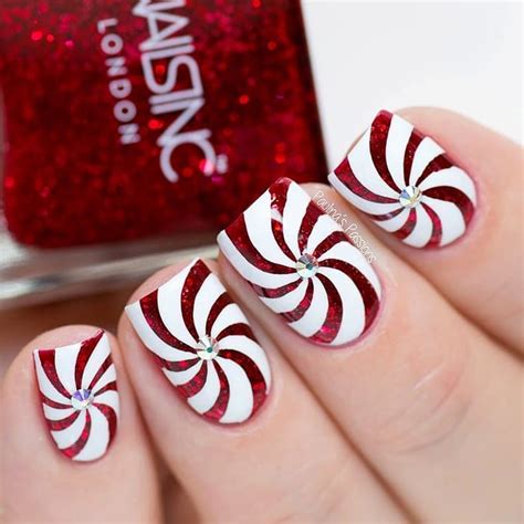 Candy Cane Nails Tutorial | POPSUGAR Beauty