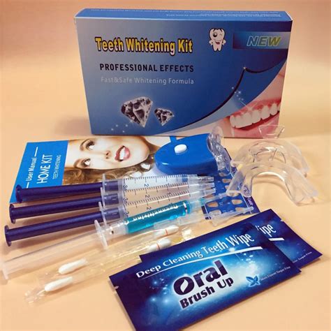 Home Teeth Whitening Kit With Peroxide Whitening Gel Mouth Tray Teeth ...