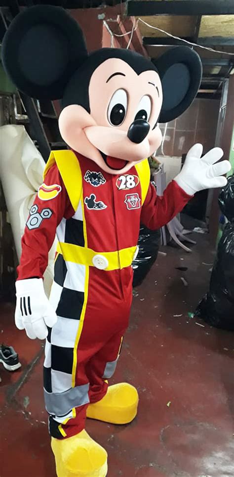 Mickey Mouse Mascot Costume Adult Mickey Racer Costume For | Etsy