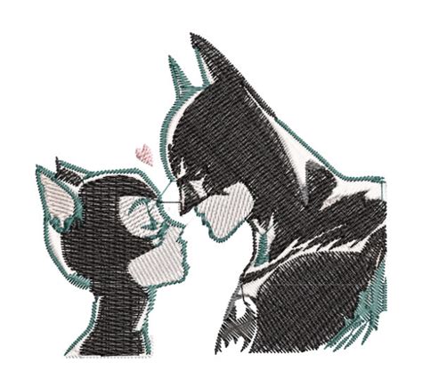 Embroidery Pattern Batman Catwoman Kiss - A.G.E Store |patterns