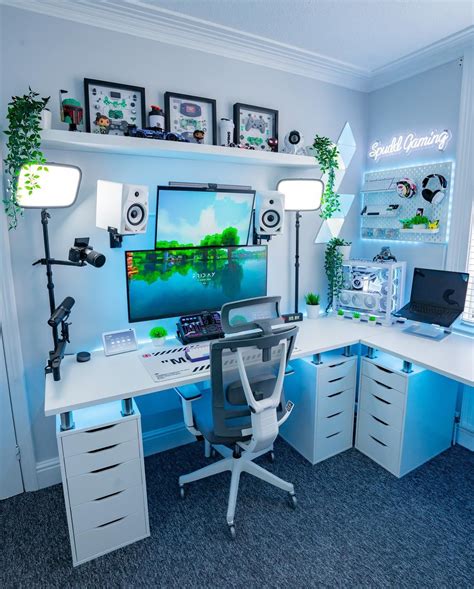 30 Best Gaming Desk Setup Ideas You Should Check | Game room design, Room setup, Gaming room setup