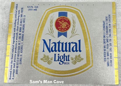 Natural Light Beer Label