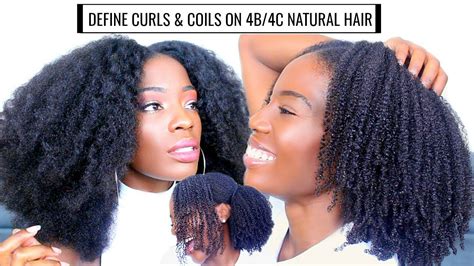 Define Curls & Coils on 4b/4c Natural Hair + Nighttime routine⎢Boucles sur cheveux 4b/4c ! - YouTube