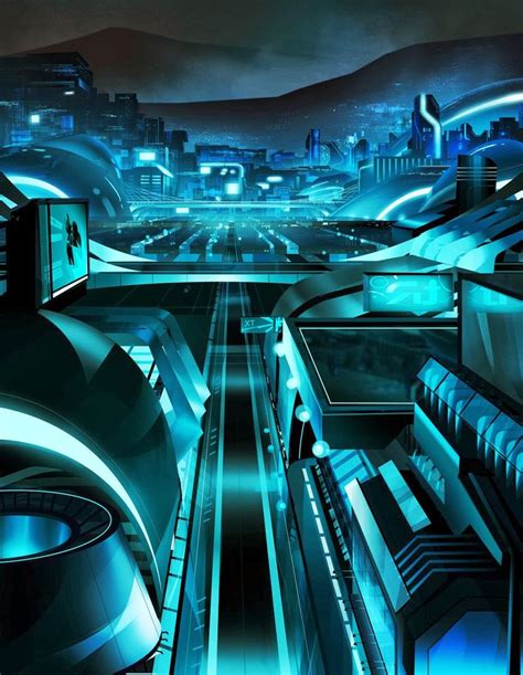 The Art of Tron: Uprising (Part 4 of 4): Landscapes | Tron legacy, Tron art, Tron