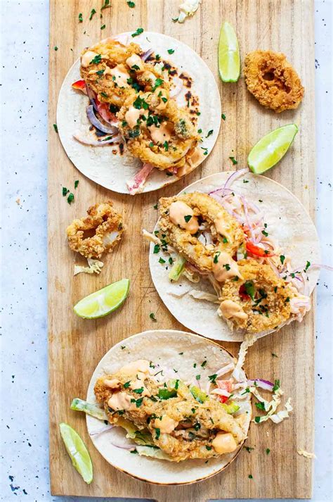 Crispy Calamari Tacos | My Sugar Free Kitchen