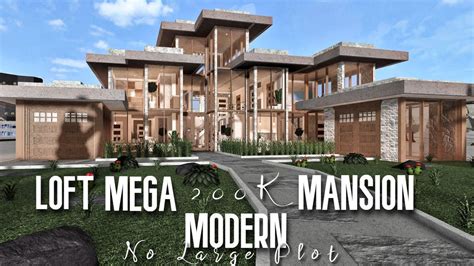 Loft Mega Modern Mansion 200k| No large Plot| ROBLOX Bloxburg - YouTube | Modern mansion ...