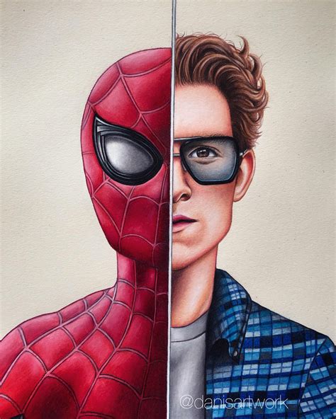 My drawing of Spider-Man/Peter Parker with the Edith glasses | Illustrazioni marvel, Arte delle ...