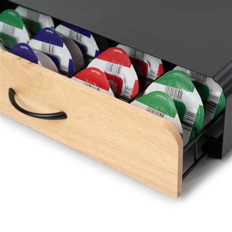 Tassimo Coffee Pod Holder. 64 Capsule Drawer & Machine Stand With Wooden Front - Home Treats UK