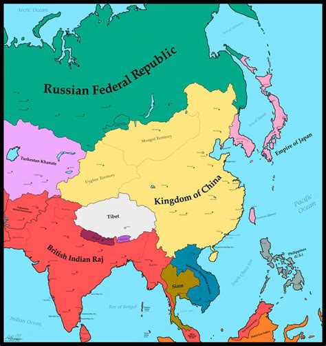 Map of Asia: 1930 (World War I - German Victory) by MimicThatThing on DeviantArt