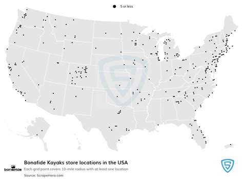 Number of Bonafide Kayaks locations in the USA in 2023 | ScrapeHero