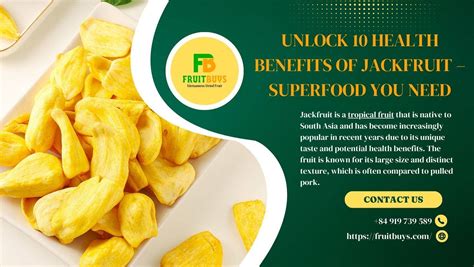 Unlock 10 Health Benefits Of Jackfruit - Superfood You Need - FruitBuys Vietnam