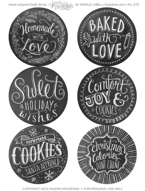 Holiday Chalkboard Labels BY Lilyandval.com | Worldlabel Blog