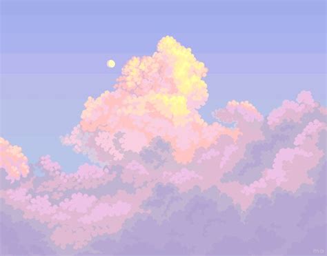 clouds by @YuukiMokuya - PixelArt | Iphone wallpaper landscape, Cloud illustration, Pixel art ...