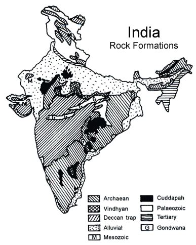 India’s Rock Formation: Archean, Dharwar, Cudappah, Vindhyan, Gondwana ...