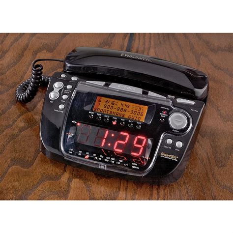 Emerson® SmartSet® Clock Radio with Caller ID Phone, Black - 93344, at Sportsman's Guide