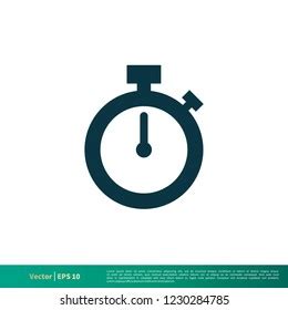 Stopwatch Icon Vector Logo Template Illustration Stock Vector (Royalty Free) 1230284785 ...