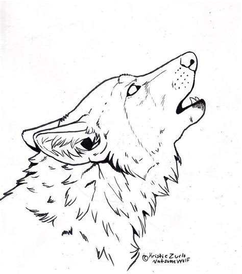 Free to COLOR ONLY howling wolf Line Art by NatsumeWolf on DeviantArt