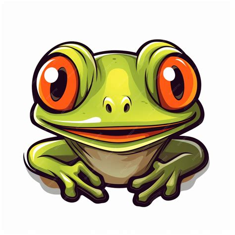 Premium AI Image | frog cartoon logo