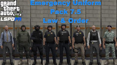 GTA 5 LSPDFR Police Mod Showcase | Emergency Uniform Pack 7.5 | Law & Order | Tactical Uniforms ...