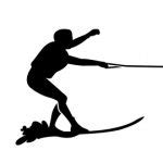 Water Skier Silhouette Stencil | Free Stencil Gallery