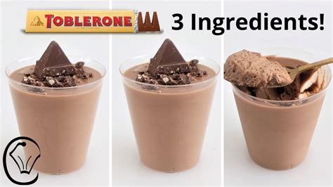 3 Ingredient Toblerone Chocolate Mousse Dessert SO Easy and AMAZINGLY DELICIOUS! - YouTube