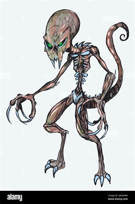 alien monster illustration Stock Photo - Alamy