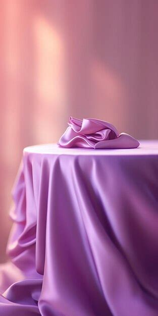 Premium Photo | A purple tablecloth with a purple cloth on it