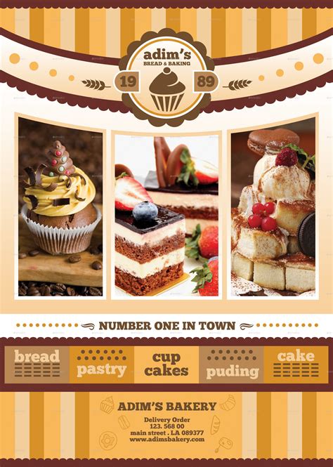 Bakery Menu Flyer Template Preview | Free brochure template, Flyer design templates, Menu design ...