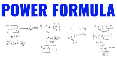 Power And Work Formula